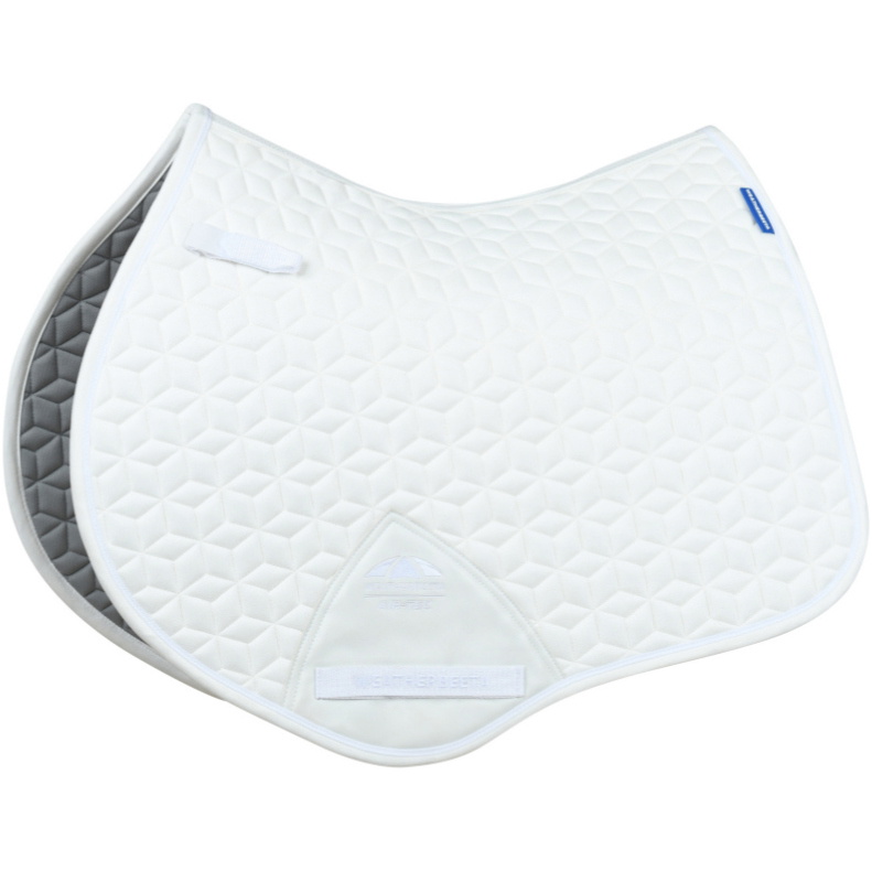 2026 WeatherBeeta Suede Elite Air-Tec Jump Shaped Saddle Pad 1030347007 - White